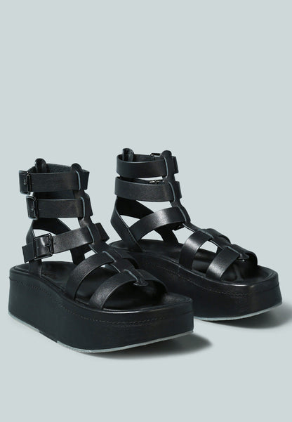Cruz Gladiator Platform Leather Sandal