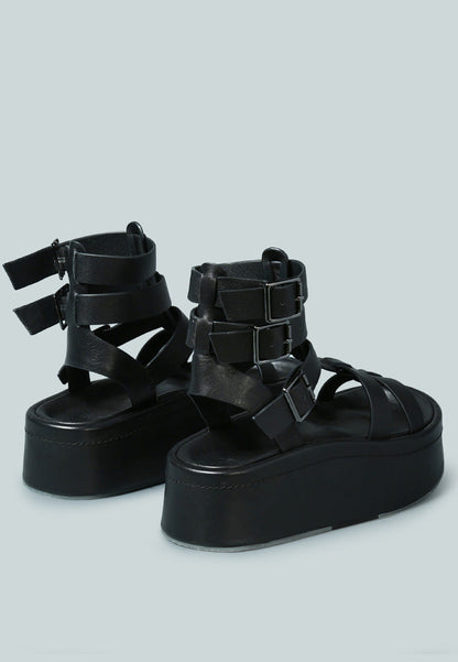 Cruz Gladiator Platform Leather Sandal