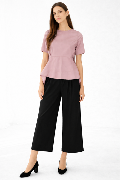 Womens Summer Short Sleeve Shirt Crew Neck Tops Casual Loose Blouse Premium Quality