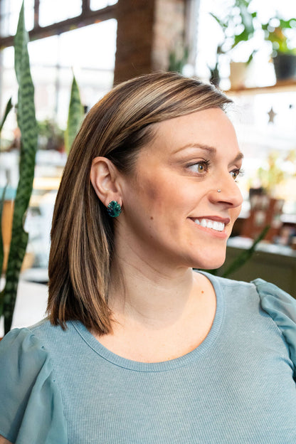 Monstera Leaf Studs