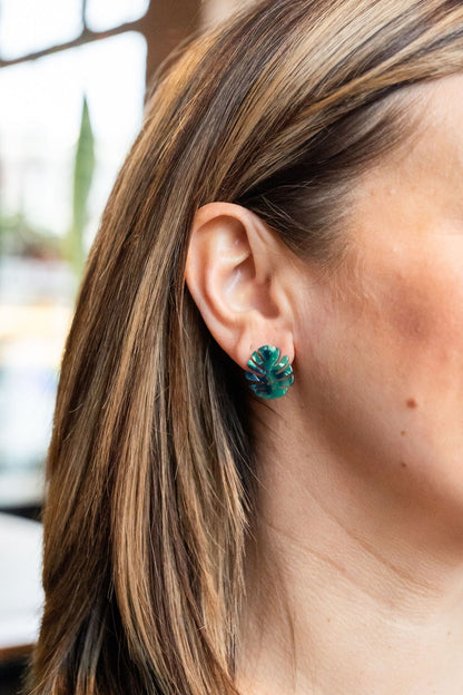 Monstera Leaf Studs