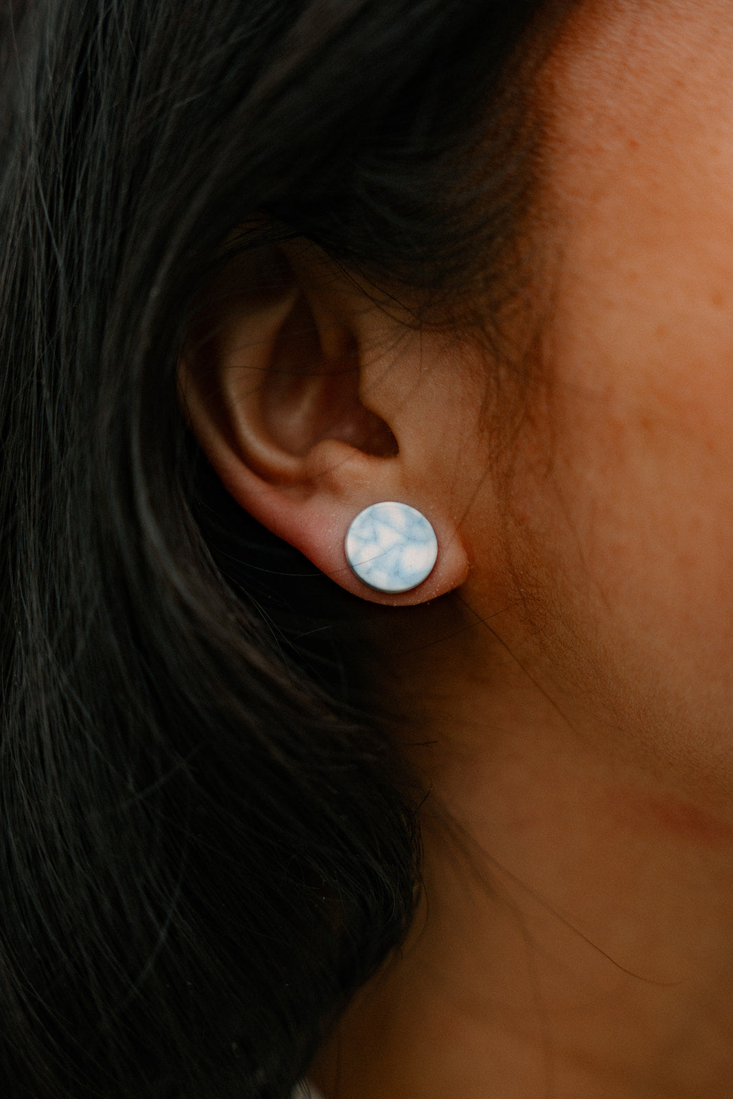 Gia Studs - Saltwater Blue