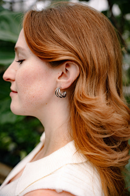 Luxe Treya Hoops - Silver