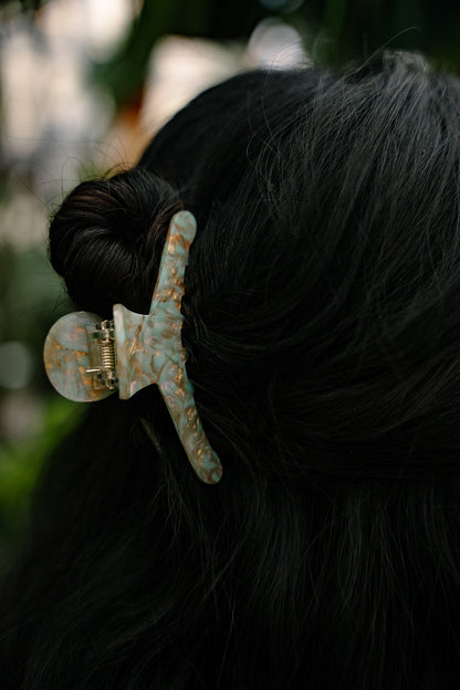 Callie Hair Claw - Champagne Mint