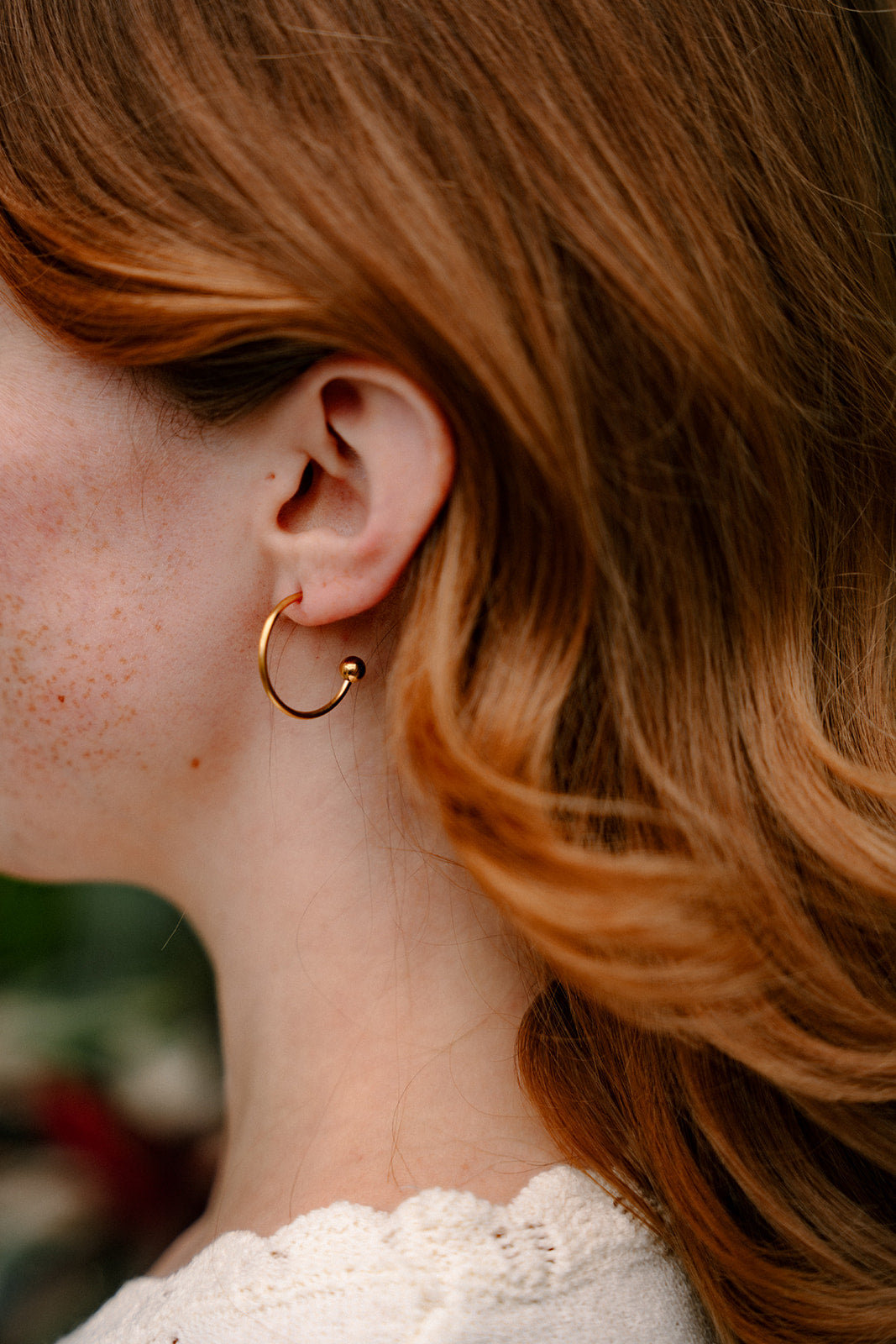 Magnolia Hoops - Amber