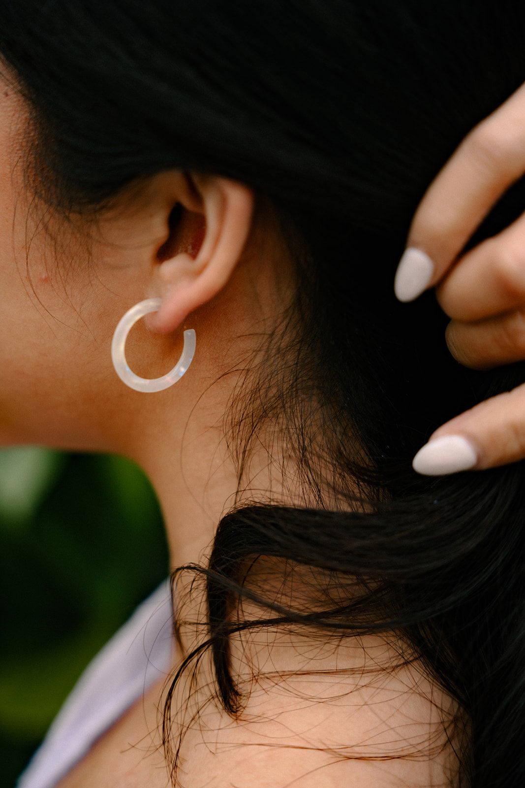 Cam Mini Hoops - Opalite