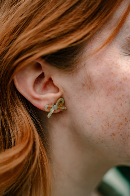 Bowie Studs - Champagne Mint