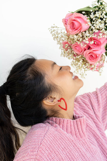 Heart Hoops - Red