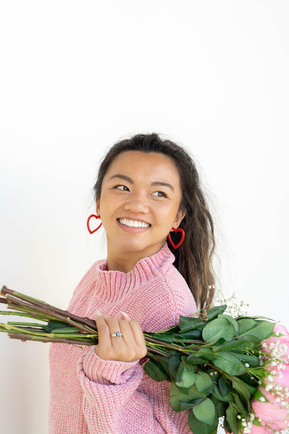 Heart Hoops - Red