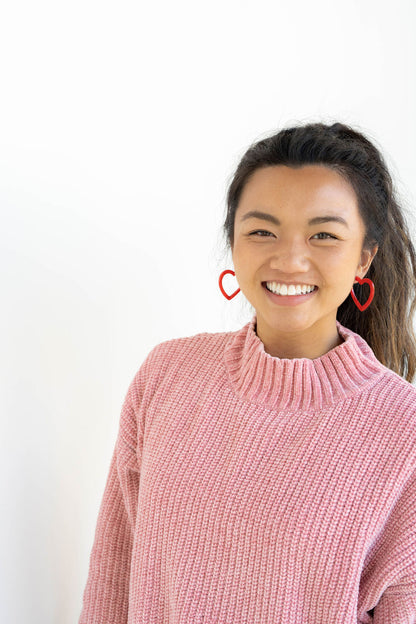 Heart Hoops - Red