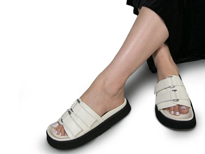 Aniston Buckled Flatform Slip-On Sandal