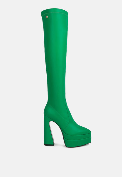Cyber Punk High Platform Long Boots