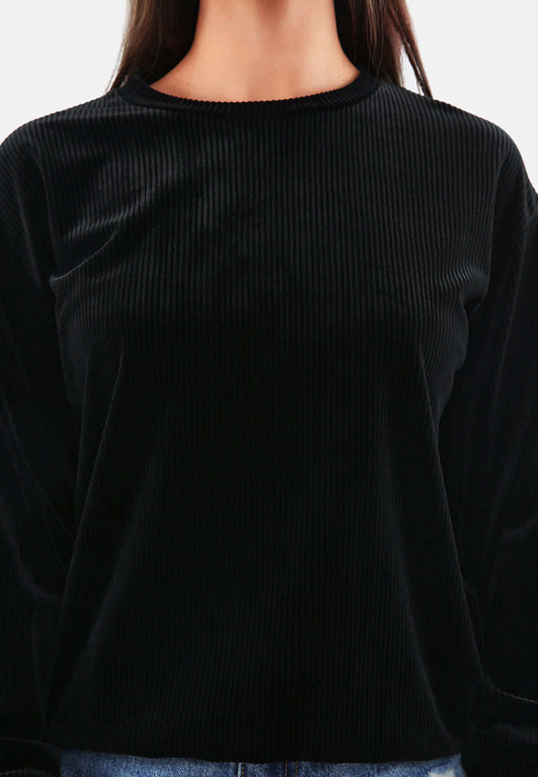 Drop Shoulder Corduroy Top