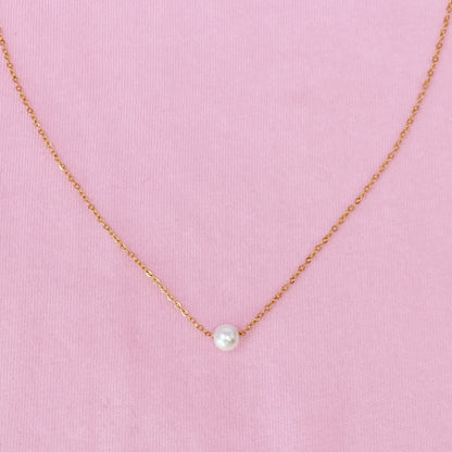 Dainty Single Pearl Necklace