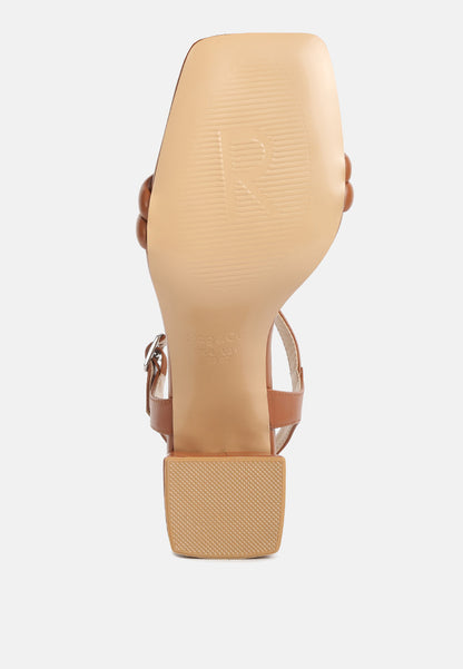 Edyta Ankle Strap Block Heel Sandals