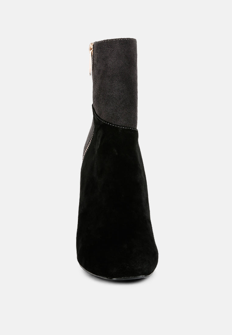 Ezra Patchwork Suede Ankle Boots