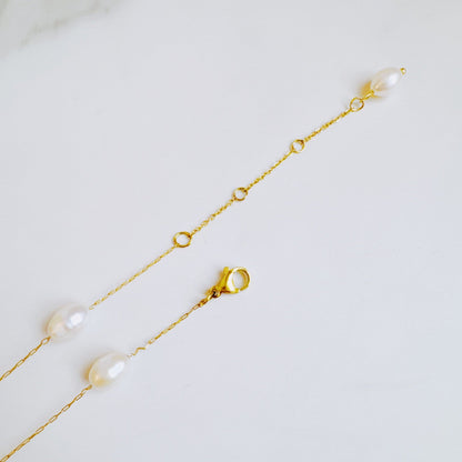 Esther Freshwater Pearl Station Necklace
