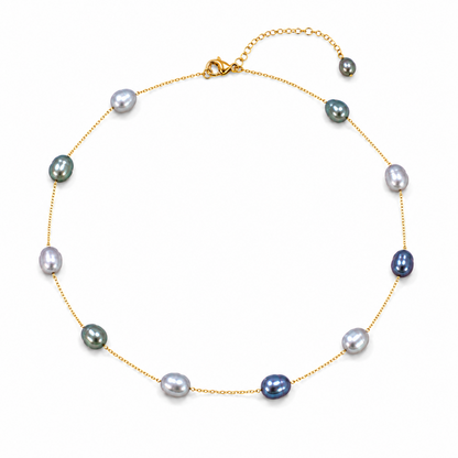 Esther Freshwater Pearl Station Necklace