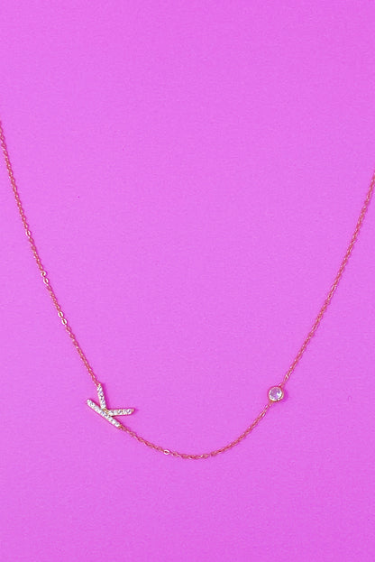 Finest Shine Initial Sterling Silver Necklace