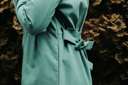 Black Light weight long jacket with a belt
