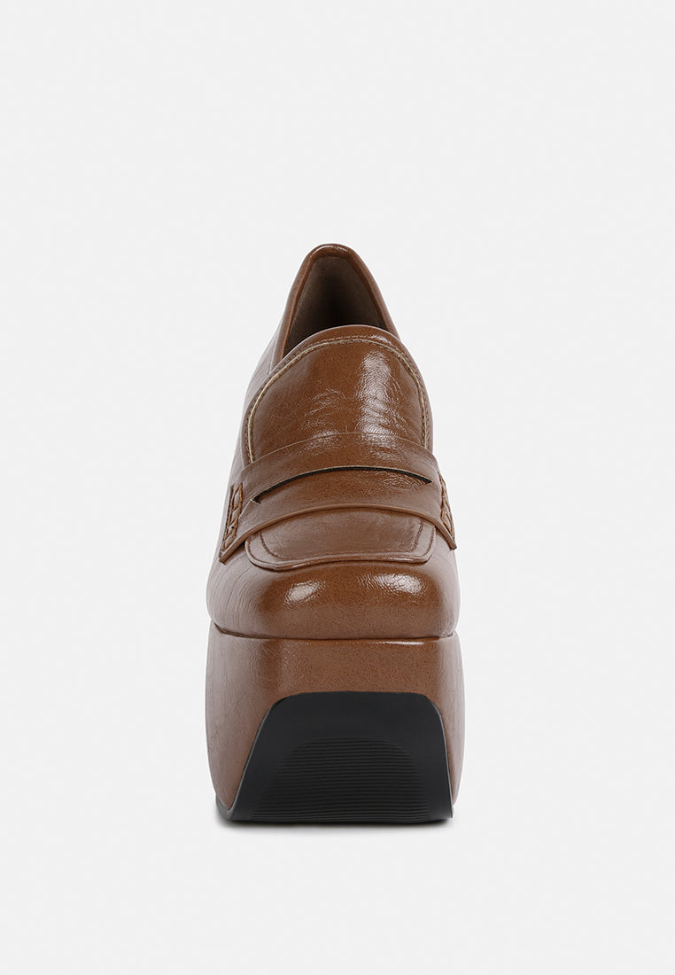 Gilliam High Platform Wedge Loafers