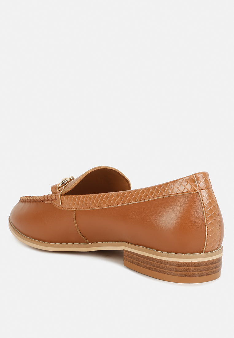 Holda Horsebit Embelished Loafers With Stitch Detail
