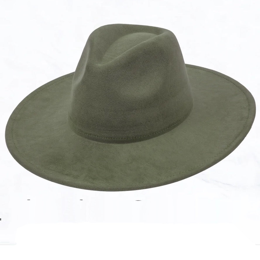 Wide Genuine Leather Bone Suede Hat Band w/ Turq 953v