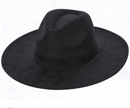Black Leather Hat Band w/ Turquoise Slab + Choice of Boho Hat