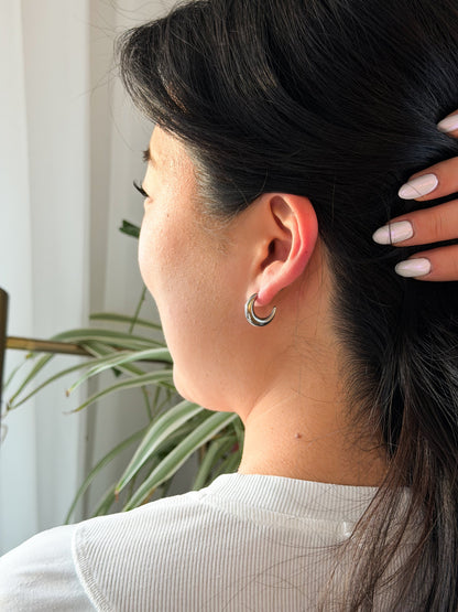 Luxe Selena Hoops - Silver