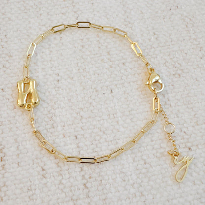 Mini Balloon Initial Bracelet