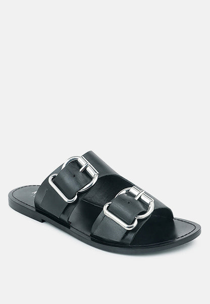 Kelly Flat Sandal With Buckle Straps