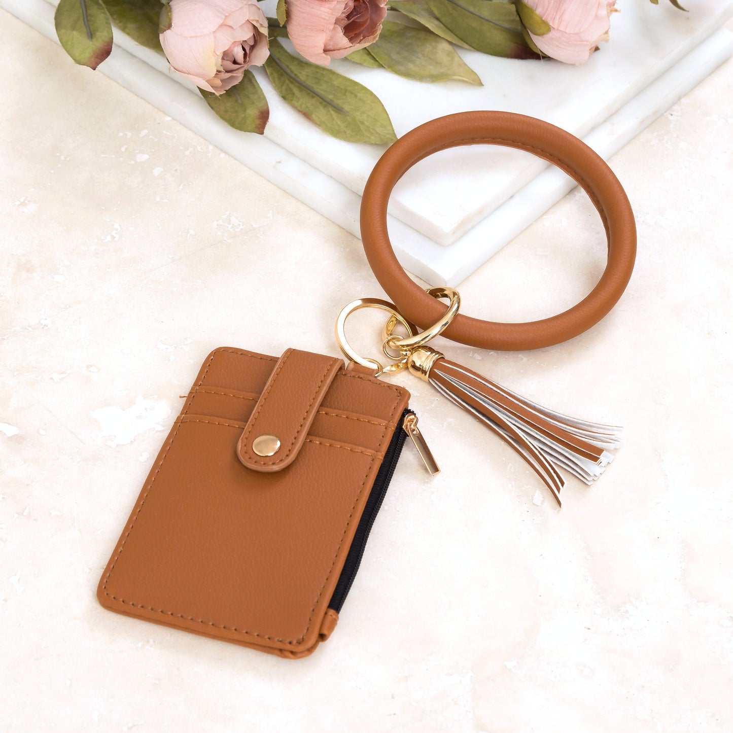 Key Ring ID Wallet Zip Bracelet
