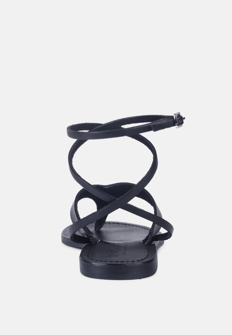 Wrap-Up Tie Around Flat Sandals