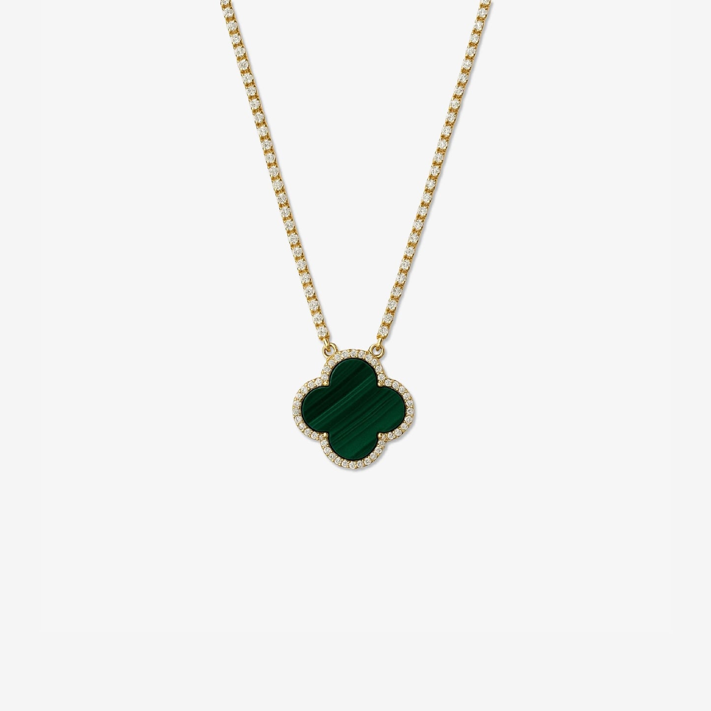 MKF Collection by Mia K. - Clover Chain Necklace