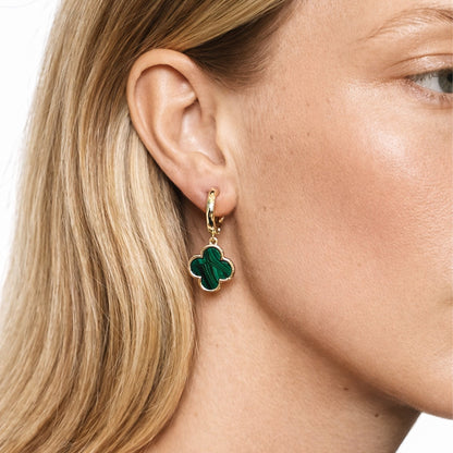 MKF Collection by Mia K. - Clover Drop Earrings
