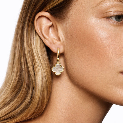 MKF Collection by Mia K. - Clover Drop Earrings