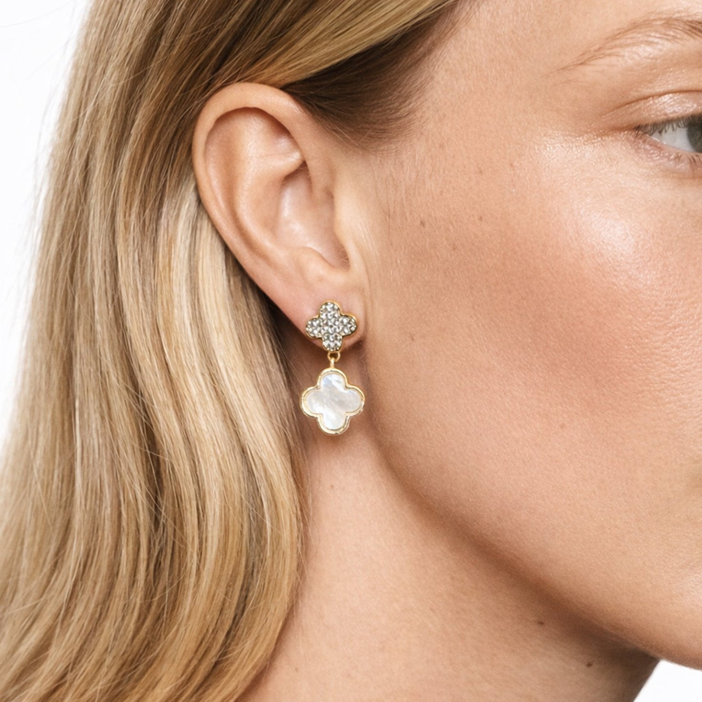 MKF Collection by Mia K. - Lustre Pearl Drop Earrings