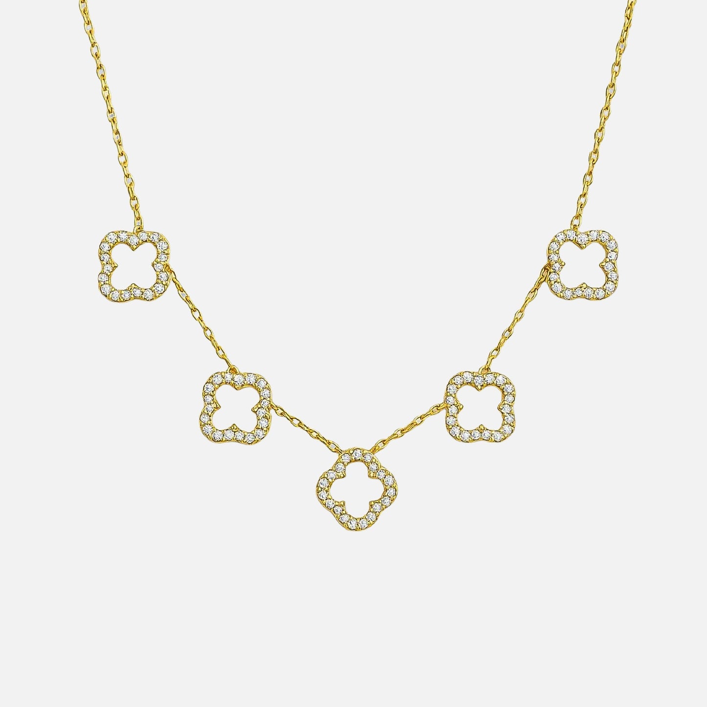 MKF Collection by Mia K. - V Clover Necklace