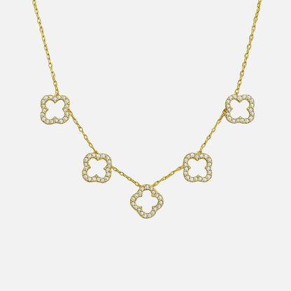 MKF Collection by Mia K. - V Clover Necklace