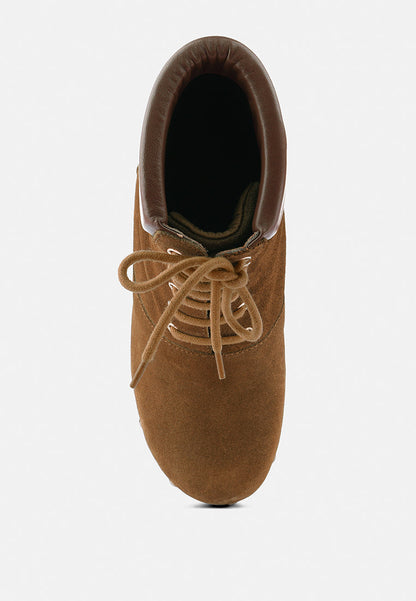 Maaya Handcrafted Collared Suede Boot