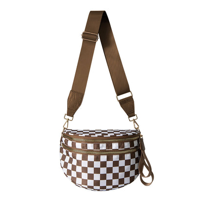 Frankie Oversize Double Zip Print Crescent Sling