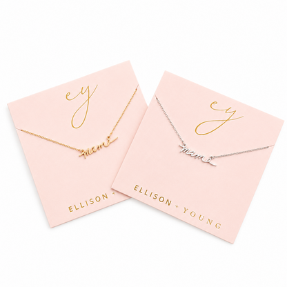 Mama Script Necklace