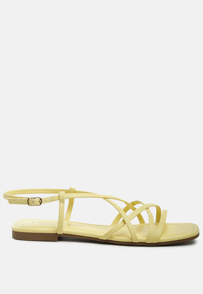 Petal Molly Cuddles Cross Strap Detail Flat Sandals