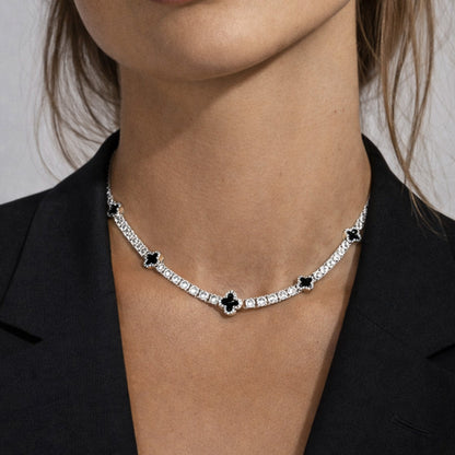 MKF Collection by Mia K. - Noir Line Necklace