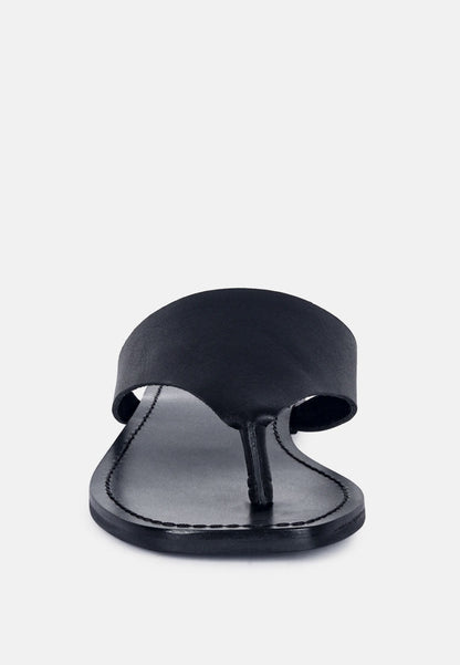 Orofer Soft Leather Luxury Thong Flats