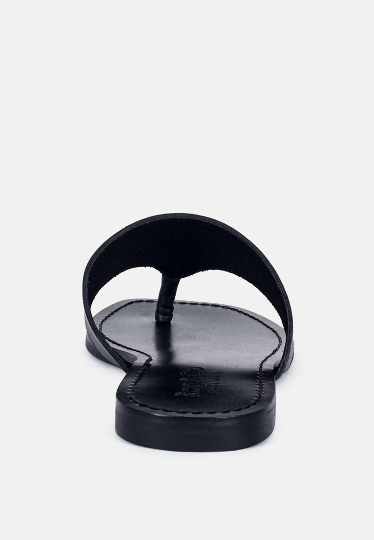 Orofer Soft Leather Luxury Thong Flats