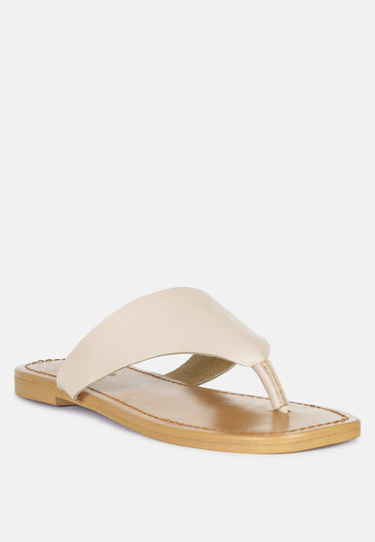 Orofer Soft Leather Luxury Thong Flats
