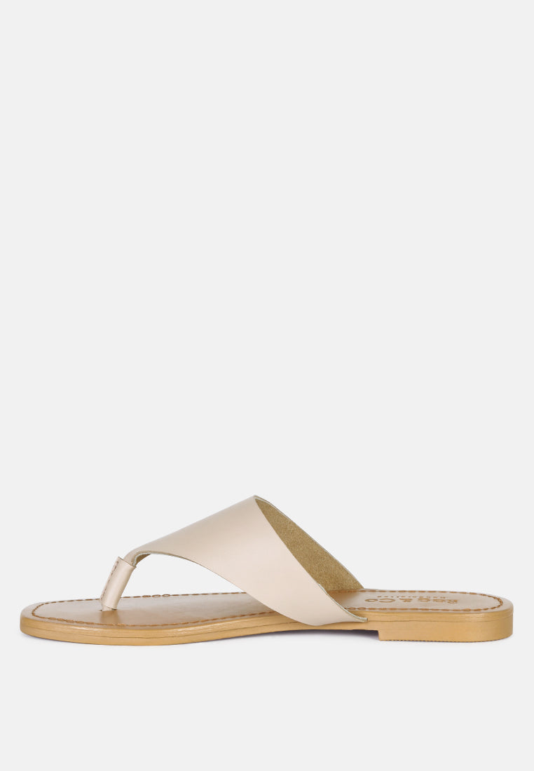 Orofer Soft Leather Luxury Thong Flats