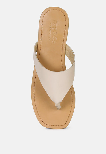 Orofer Soft Leather Luxury Thong Flats