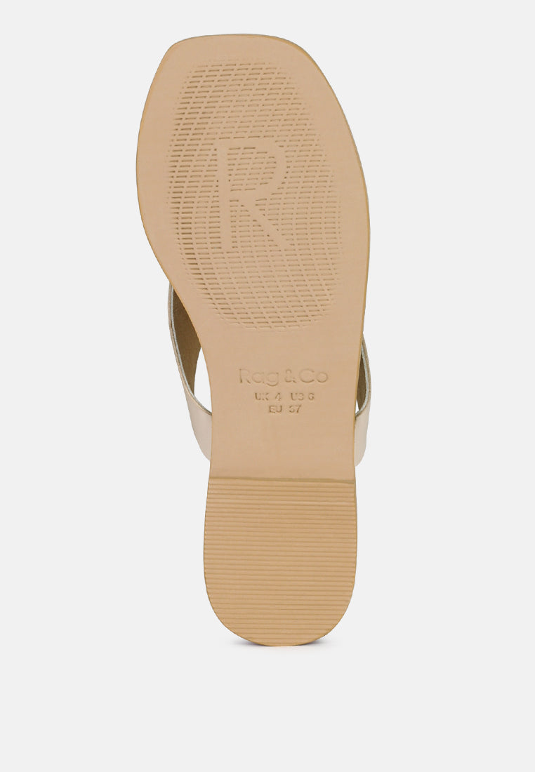 Orofer Soft Leather Luxury Thong Flats